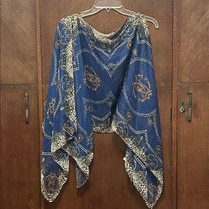 Elegant leopard Patterned sheer crop top wrap one size